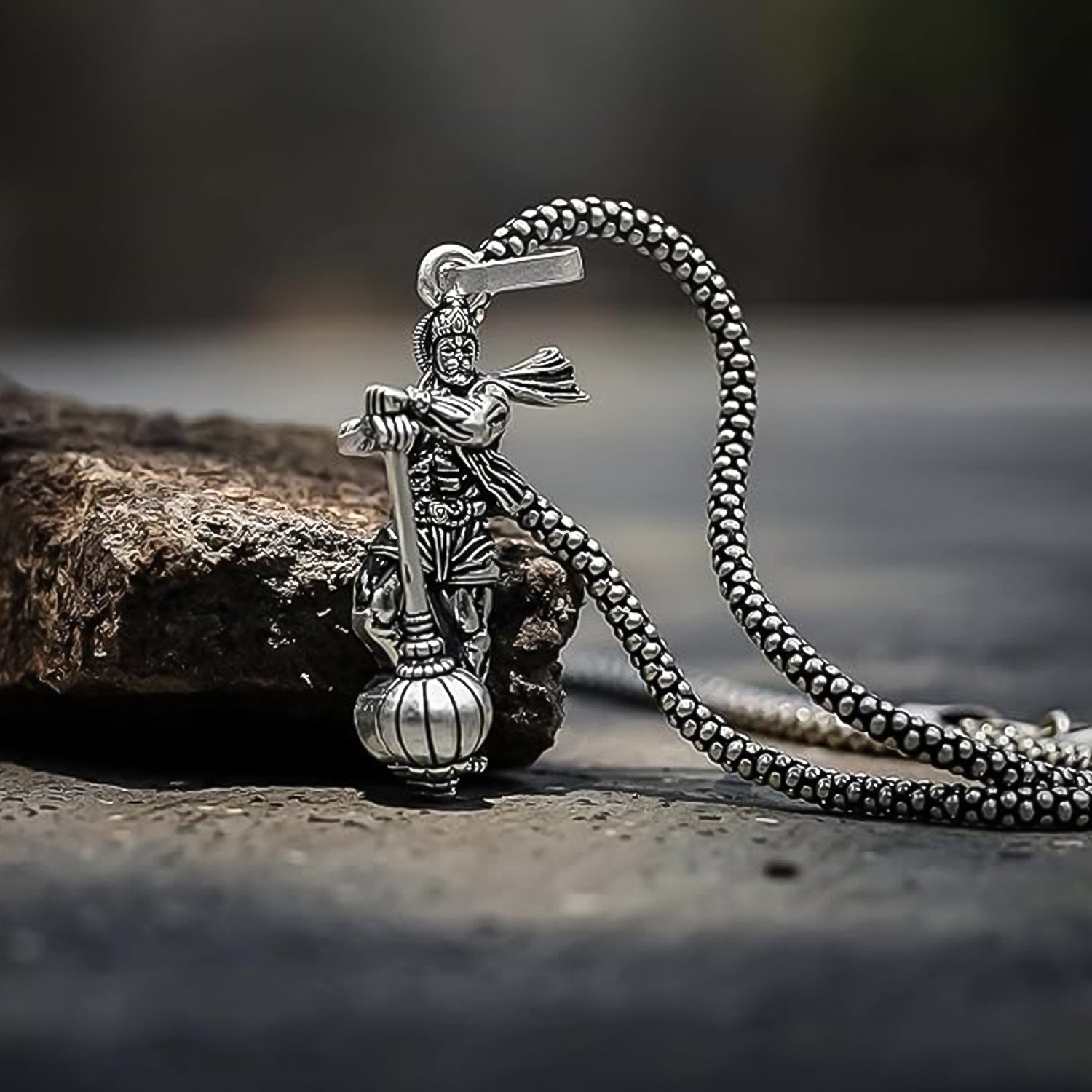 Hanuman Ji Pendant With Gada Religious Jewellery For Men And Women (1 Pc) Wukusy