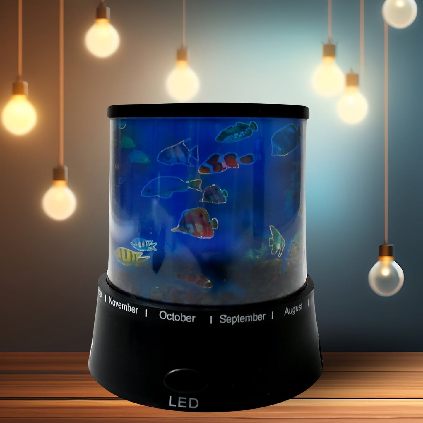 LED Projector Night Light Amazing Lamp, 3 Battery operated lamps, Rotation With the music Function, Master for Kids Bedroom Home Decoration Night Romantic Gift (Battery Not Included / 1 pc) Your Brand
