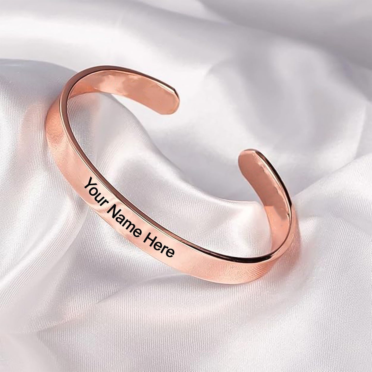 Customized  Personalized Stylish Kada Bracelet (1 Pc  Rose Gold Copper) Wukusy