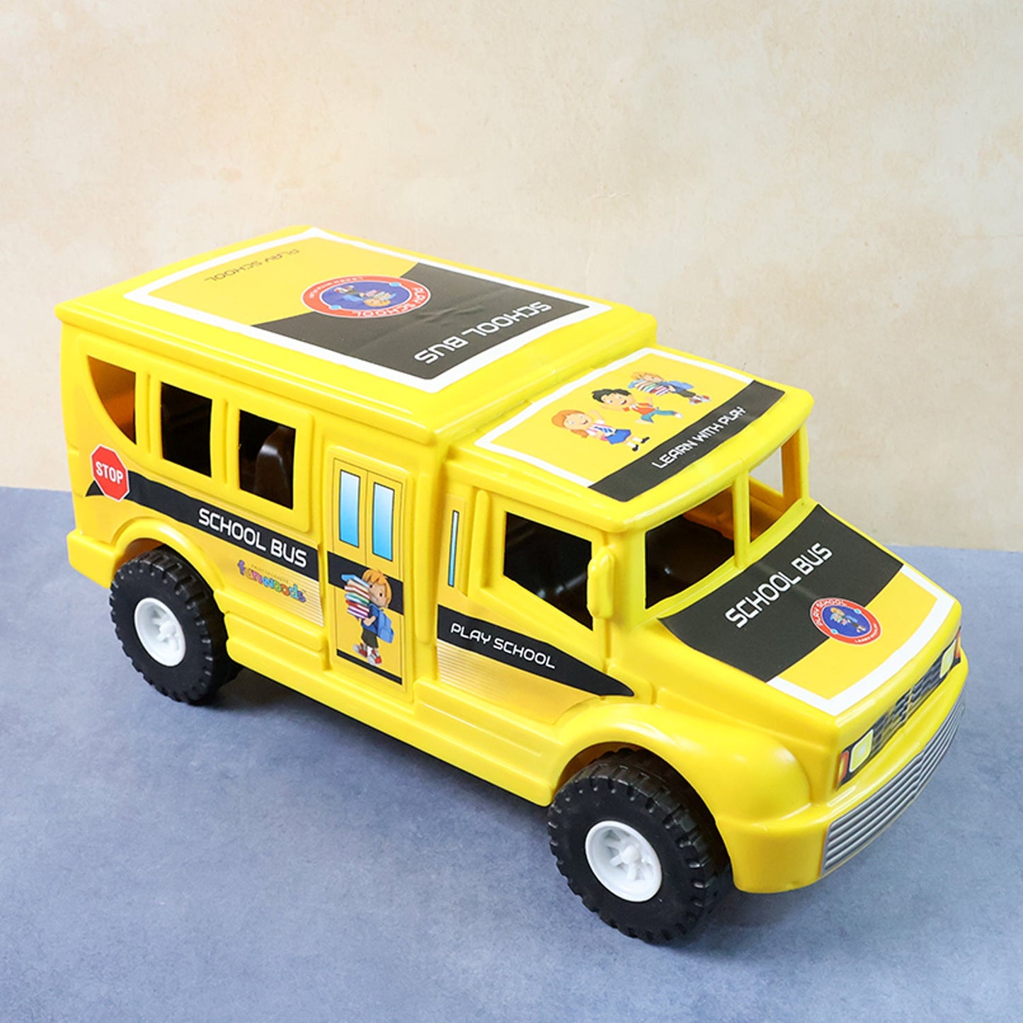 Funwoods Friction-Powered School Bus Toy - (1 Pc)