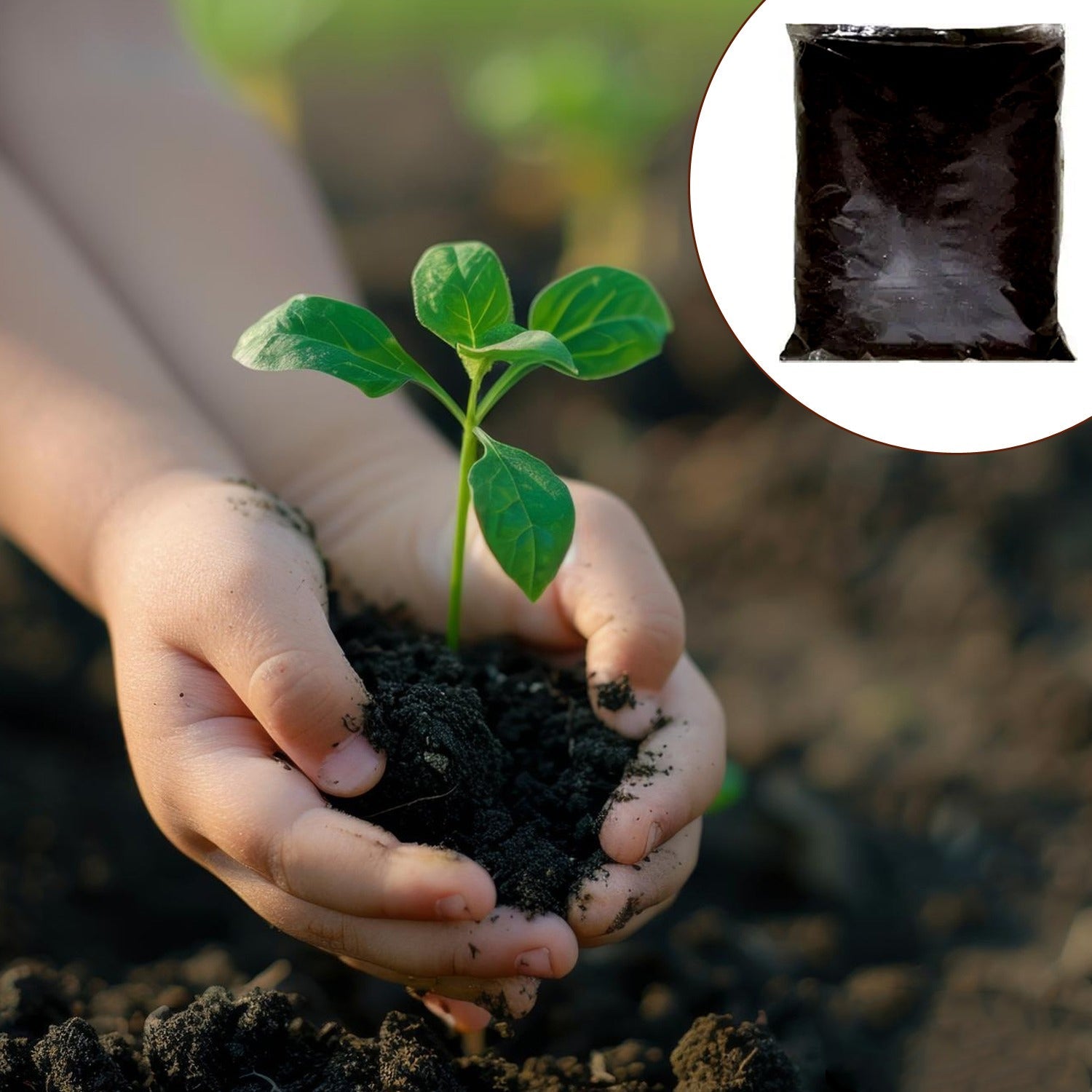 Organic Vermicompost Black Soil For Plants Health Manure (1 Kg Approx) Wukusy