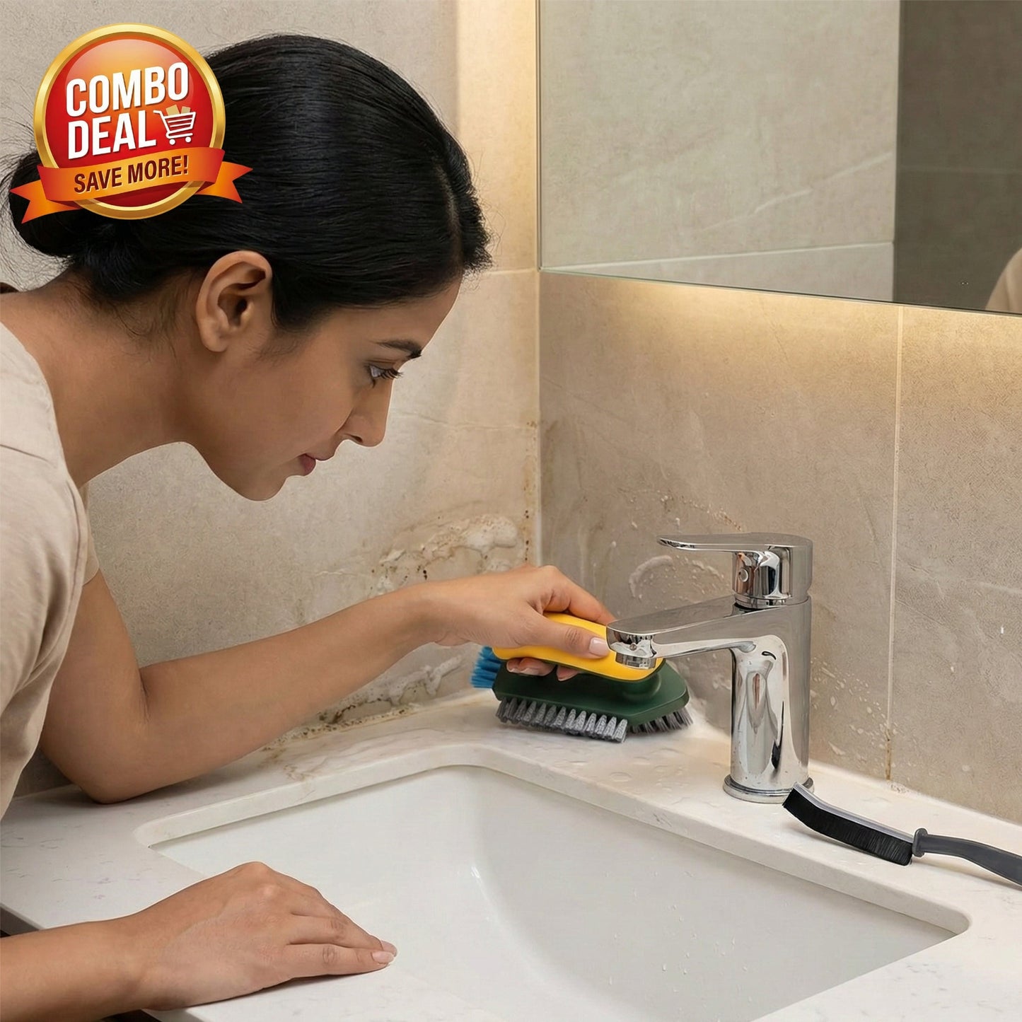 Ultimate Deep Clean Duo: Scrubber & Gap Cleaning Brush Set