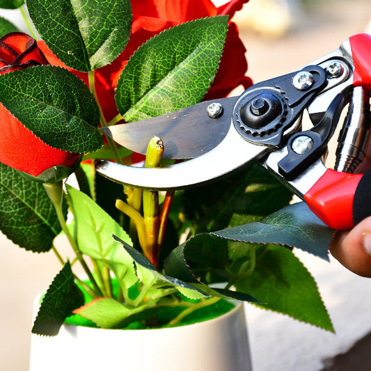 9082 21cm Red Garden Shears Sharp Cutter Pruners Scissor Pruner. Wukusy