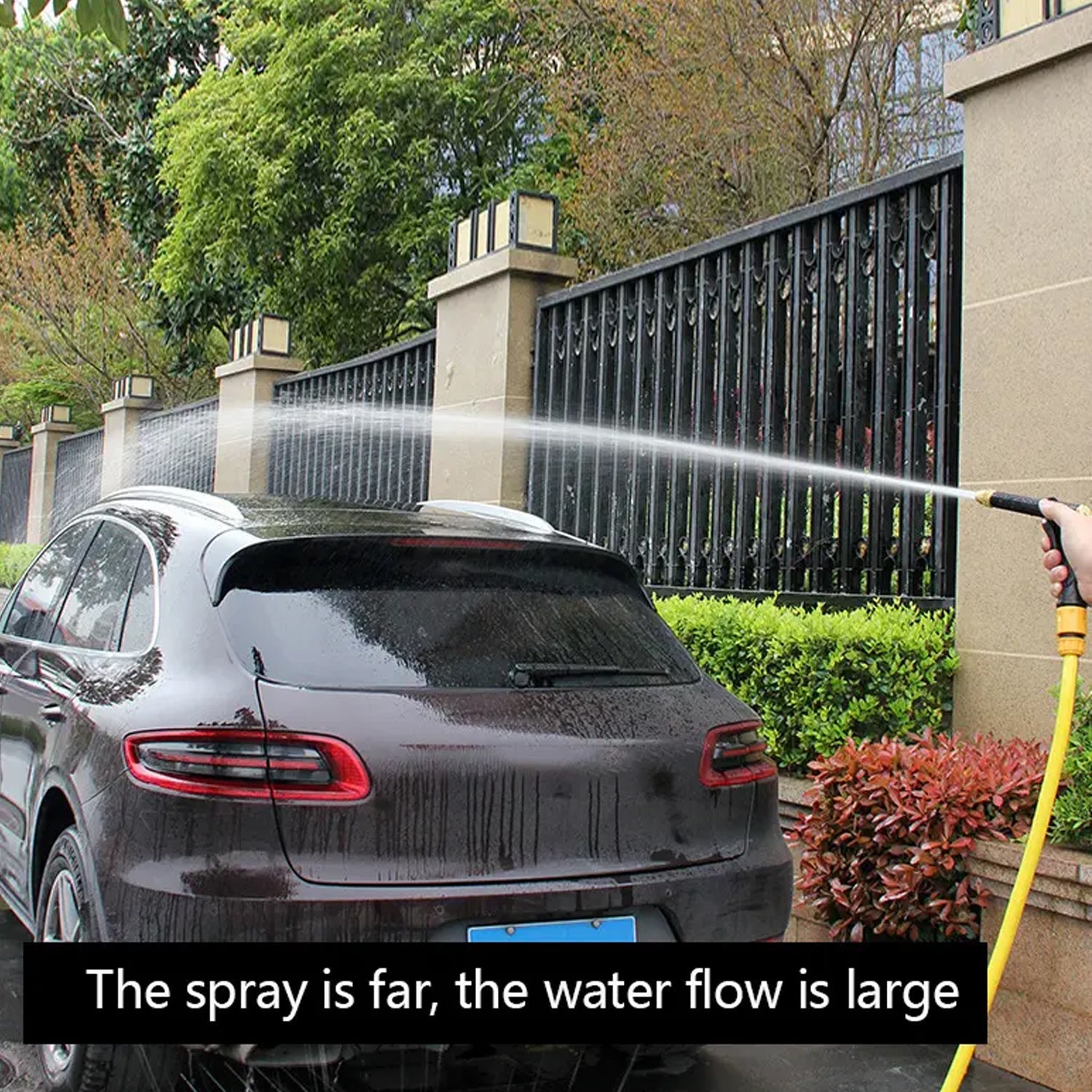 9148 Plastic Body Metal Trigger  Brass Nozzle Water Spray Gun For Water Pipe  Non-slip  Comfortable Grip  Multiple Spray Modes  Ideal Pipe Nozzle For Car Wash Gardening Other Uses Wukusy