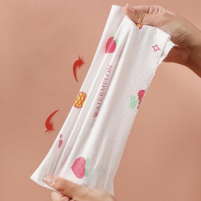 Printed Disposable Kitchen Tissue Cloth Roll - Super Absorbent and Non-Woven Wipes