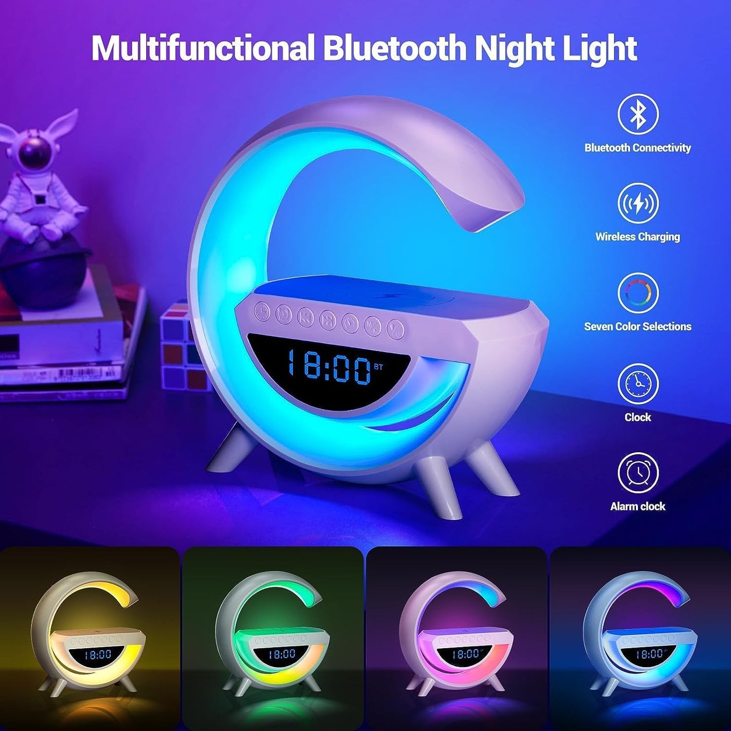 G Lamp Speaker - 3-in-1 Bluetooth Speaker With Fast Wireless Charging (1 Pc) Wukusy