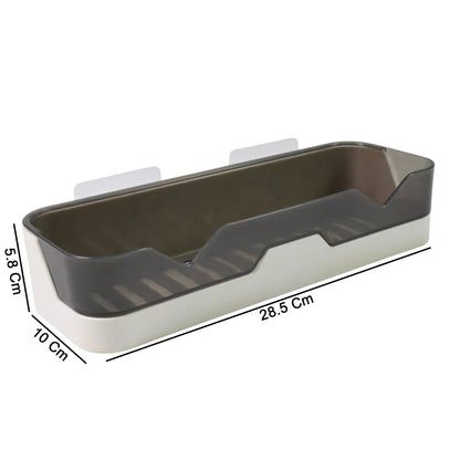 Wall Mounted Self Adhesive Plastic Storage Shelf (1 Pc)