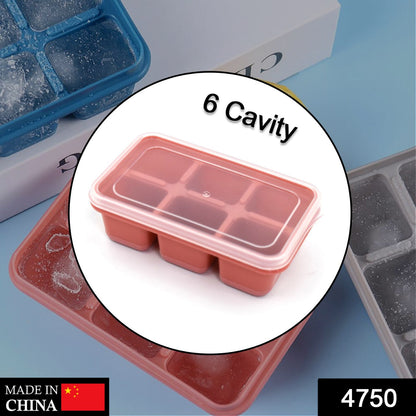 6 cavity Silicone Ice Tray used in all kinds of places like household kitchens for making ice from water and various things and all. Your Brand