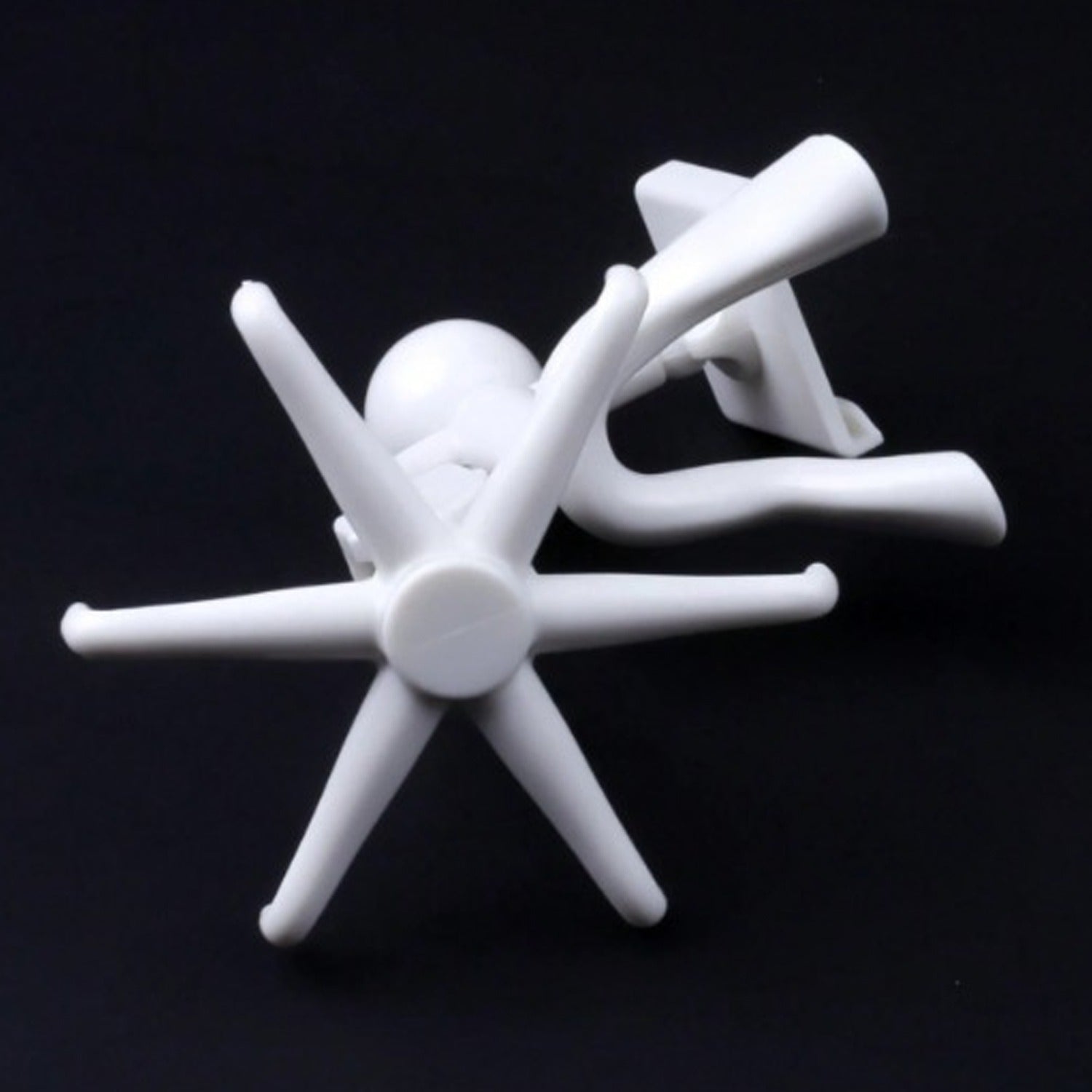 360 Degree Rotating Figure 6 Claw Kitchen Utensils Holder Hook OrganizerKitchen Rack, Non-Punching and Trace Sticky Hook for Bathroom, Door, Wall, White (1 Pc ) Your Brand