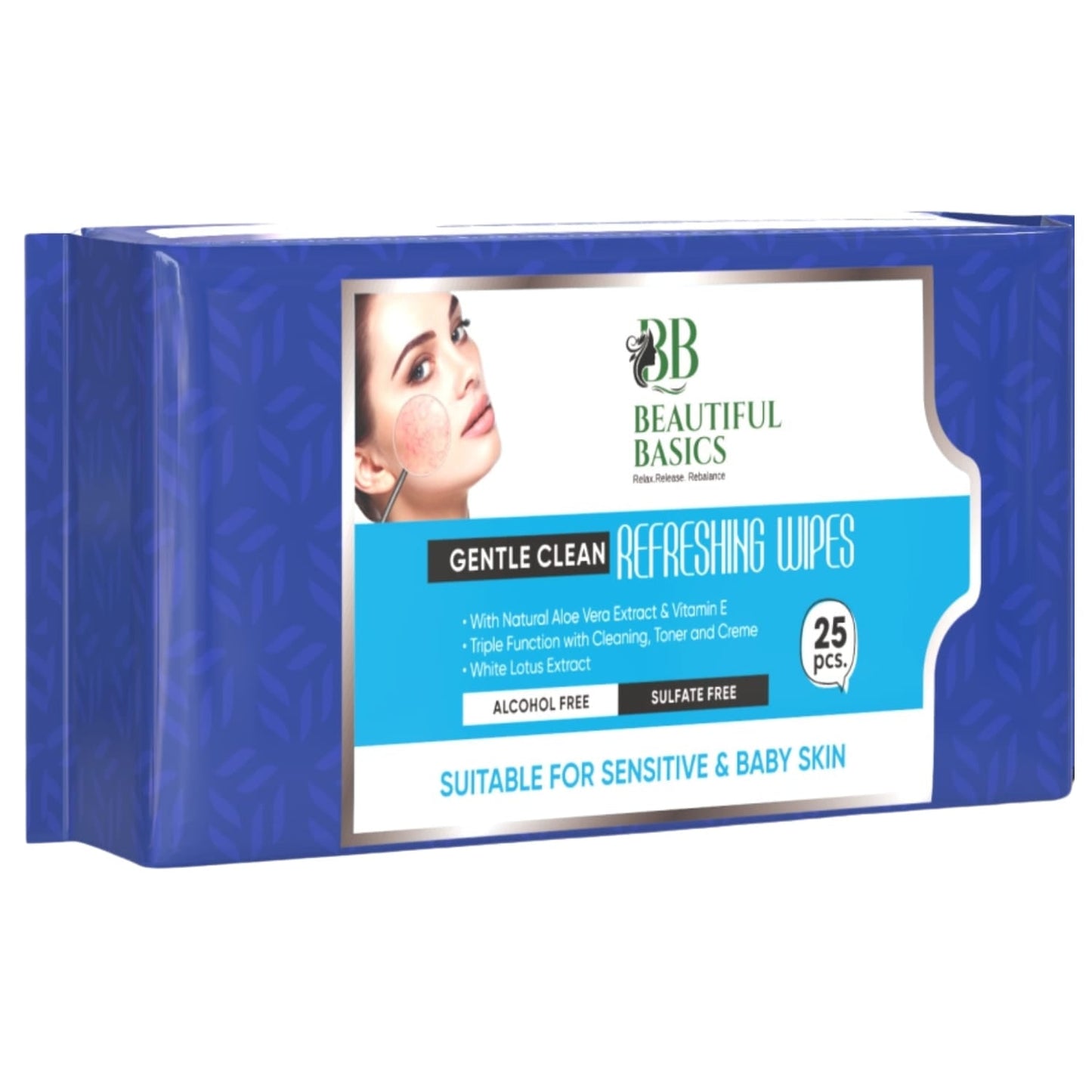 Refreshing Wet Wipes for Face | Facial Cleansing | Refreshing & Skin Hydration| Soothing for skin | pH Balance & Alcohol Free | Nourishing with Fruit extract | 25 Wipes Your Brand