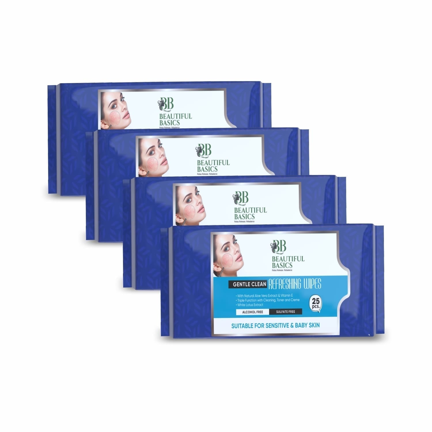Refreshing Wet Wipes for Face | Facial Cleansing | Refreshing & Skin Hydration| Soothing for skin | pH Balance & Alcohol Free | Nourishing with Fruit extract | 25 Wipes Your Brand