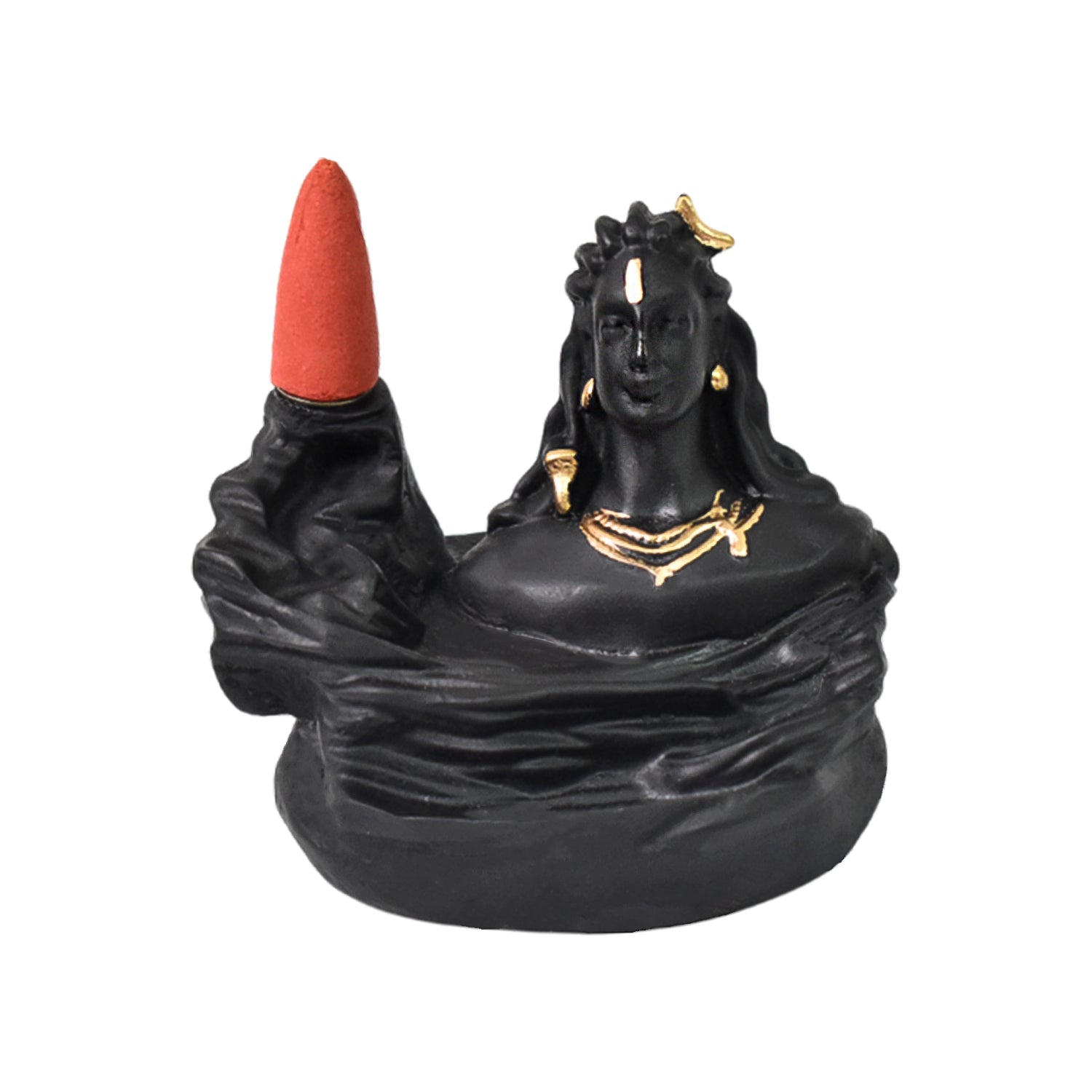 Adiyogi Shiva Backflow Smoke Fountain Incense Holder Burner (1 Pc) Wukusy