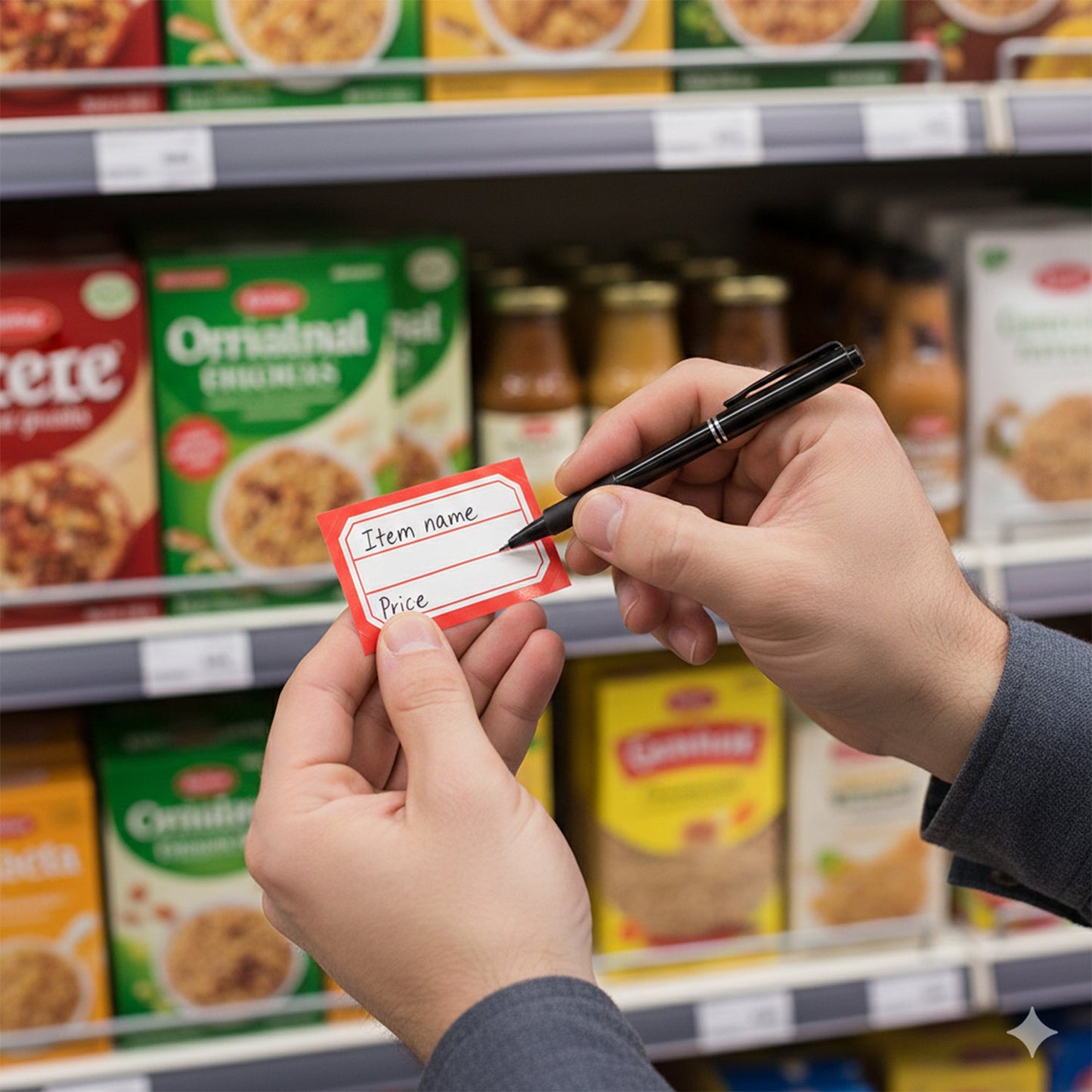 Multipurpose Writable Label Stickers (5 Sheets Set)