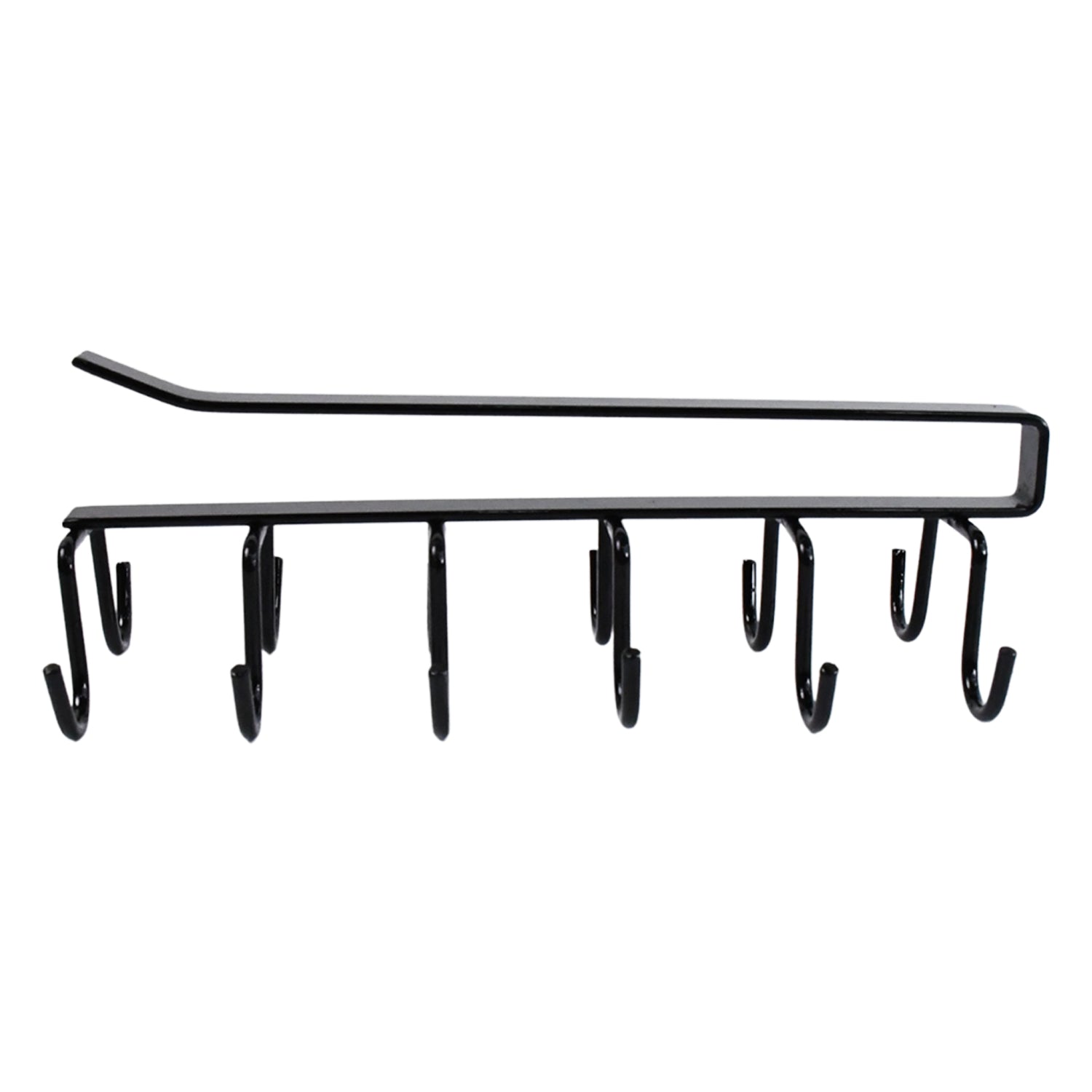 Double-row Metal Cupholder Rack Multi-purpose Iron Hanger With 6 Hooks (1 Pc) Wukusy