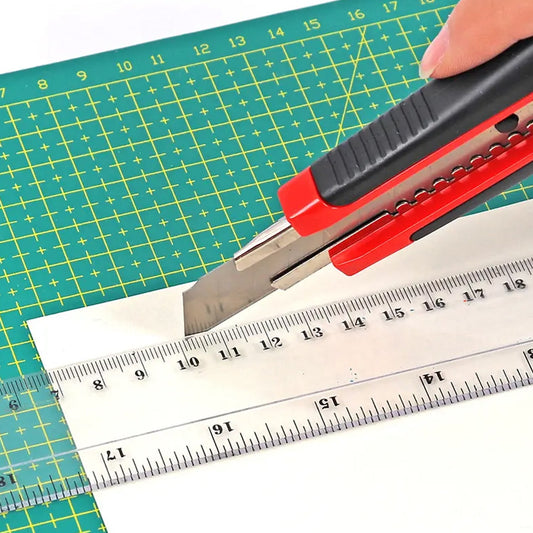 7532 Heavy Duty 18 Mm Cutter Knife Set With Rubbered Handle With Extra Blades Best Use  For Office And Home Use Wukusy