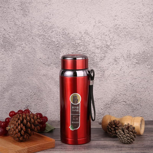 5875 800ml Stainless Steel Water Bottle For Men Women Kids  Thermos Flask  Reusable Leak-proof Thermos Steel For Home Office Gym Fridge Travelling Wukusy