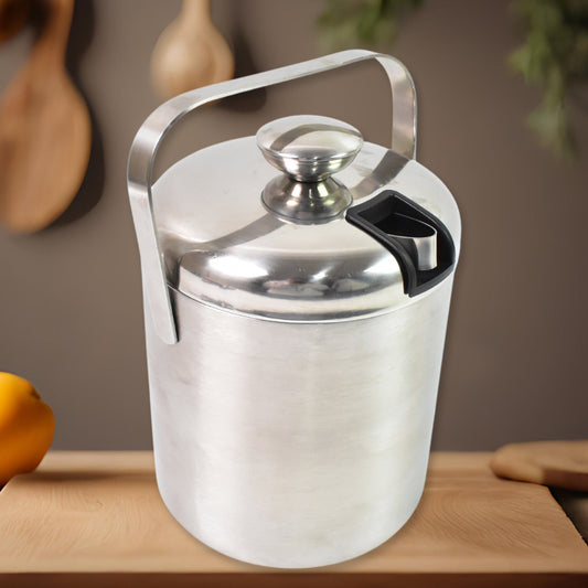 Stainless Steel Ice Buckets With Lid (1.3 Liters Approx) Wukusy