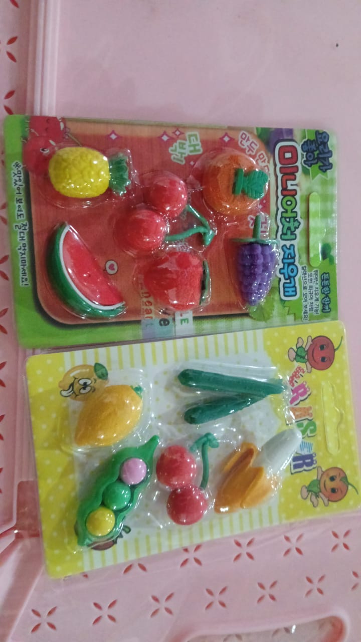 3D Mix Design Fancy & Stylish Colorful Erasers, Mini Eraser Creative Cute Novelty Eraser for Children Different Designs Eraser Set for Return Gift, Birthday Party, School Prize (1 Set) Your Brand