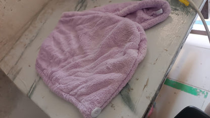 Quick Turban Hair-Drying Absorbent Microfiber Towel (1 Pc / Mix Design)