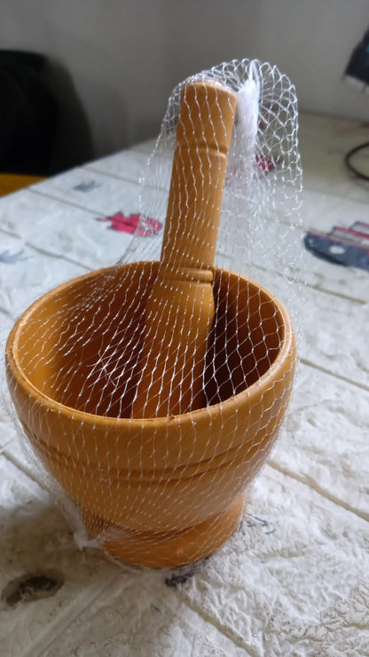 Mortar and Pestle Set for Spices, Okhli Masher, Khalbatta, Kharal, Mixer, Natural & Traditional Grinder and Musal, Well Design for Kitchen, Home, Herb Your Brand