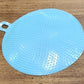 Sky Blue Silicone Dish Scrubber Sponge Mildew Free, Non Stick, Heat Resistant