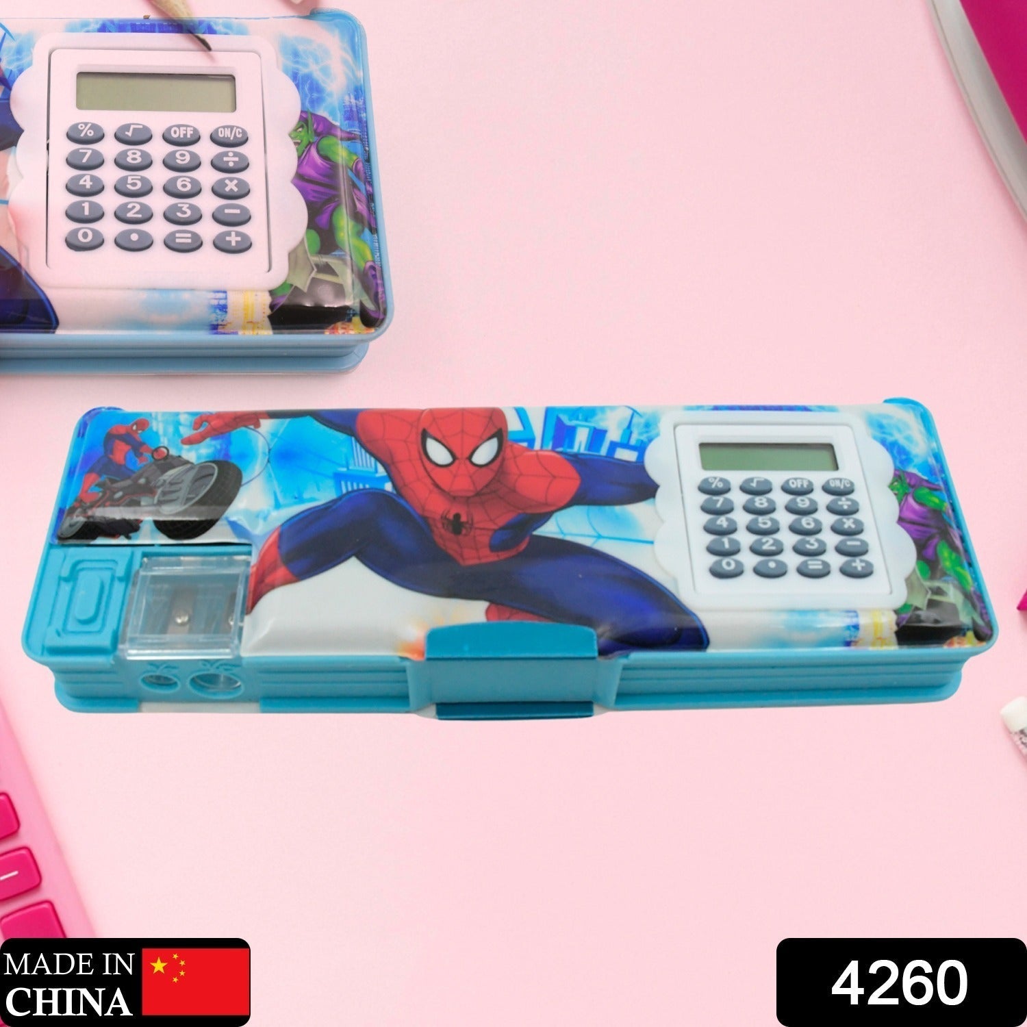 Cartoon Multi-functional Geometry Box with Calculator & Double Sharpener Your Brand