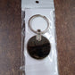 Sleek Black Round Metal Keychain (1 Pc)