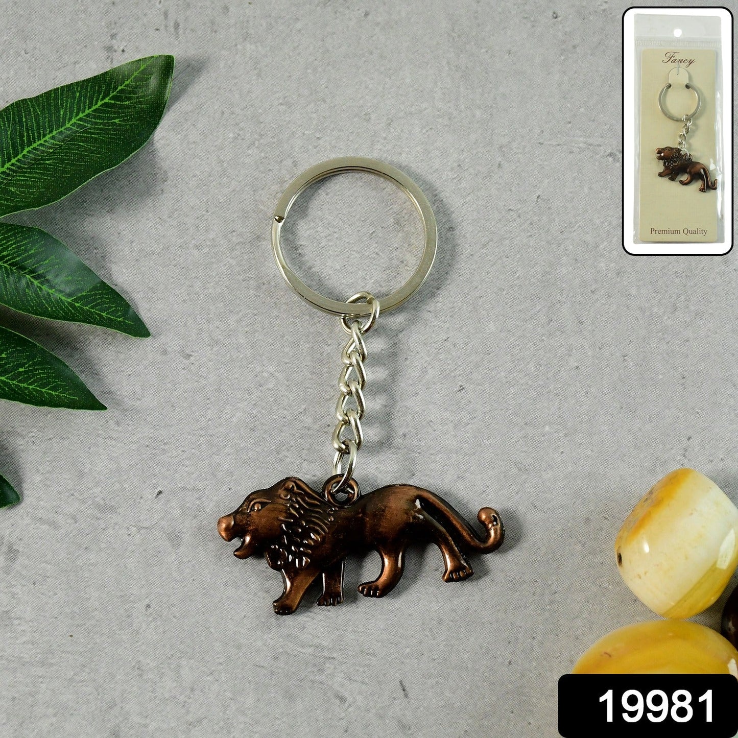 Elegant Lion Keychain