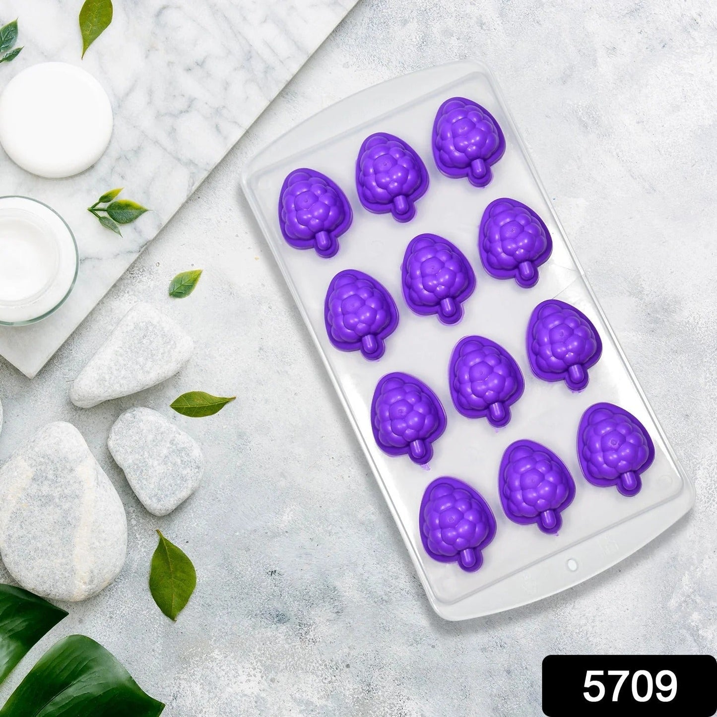 Silicone Mold Ice Cube Tray Creative Sweet Multi Type Ice Tray , Ice Cube Trays Multi Fruit Shape Ice Tray (1 Pc) Your Brand