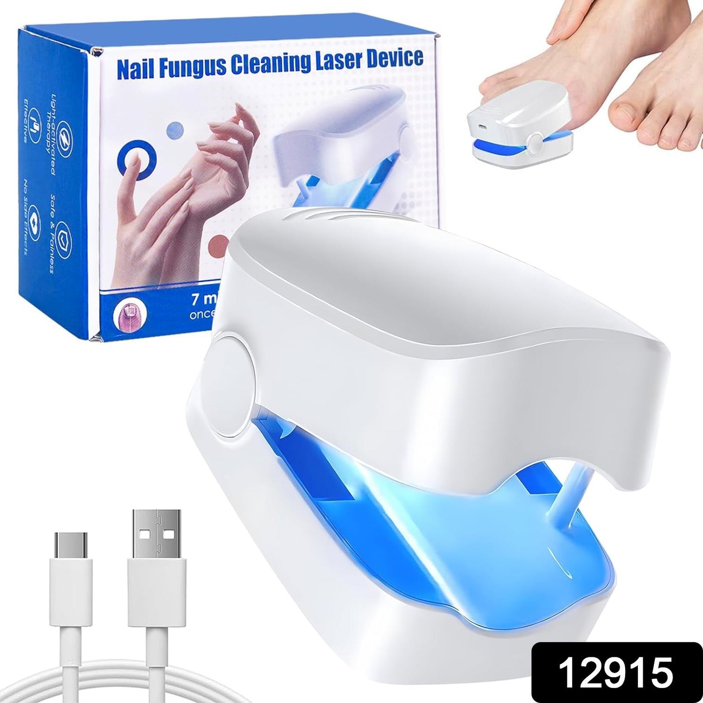 Rechargeable Nail Fungus Treatment for Toenail, Toe Nail Fungal Treatment Nail Fungus Laser Device, Anti-Fungal Nail Treatment for Hand & Feet Infections Remover for Home Use Your Brand