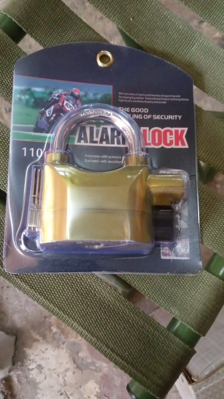 Security Alarm Metallic Lock System with 3 Keys (1 Set / Mix Color) Your Brand