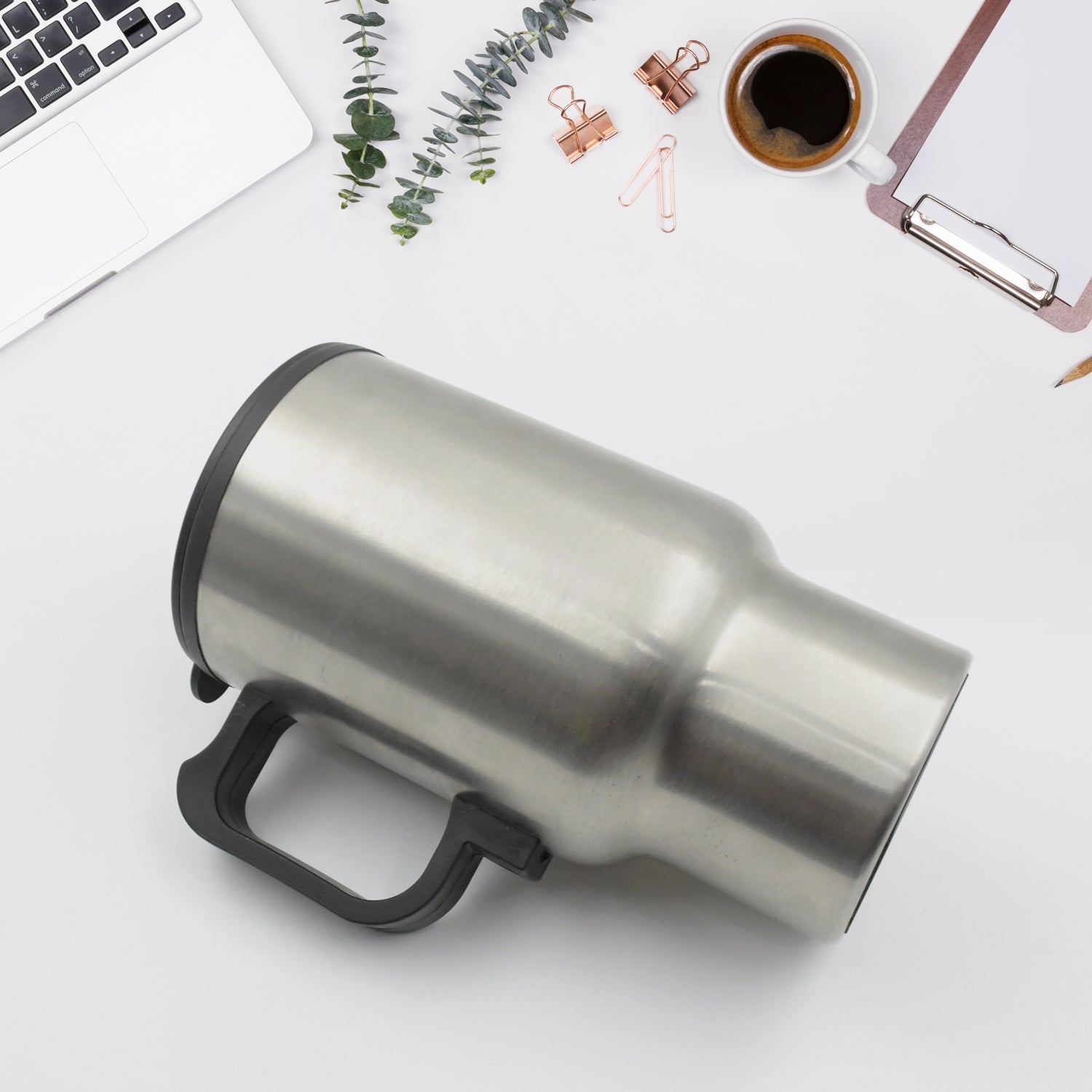 551 -12v Car Charging Electric Kettle Mug (Silver) Wukusy