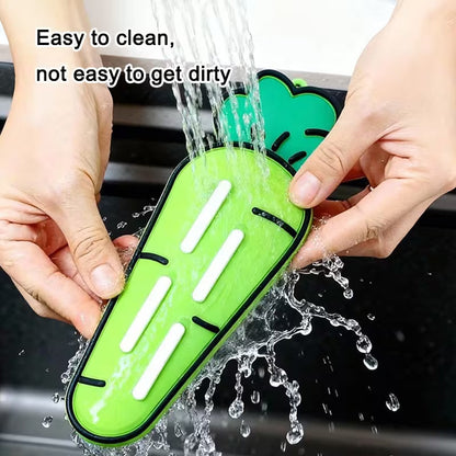 Cute Carrot Pot Lid & Sponge Holder Mat
