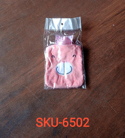 Pink small Hot Water Bag with Cover for Pain Relief, Neck, Shoulder Pain and Hand, Feet Warmer, Menstrual Cramps. Your Brand