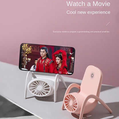 Portable Mobile Phone Holder Fan  Personal Fan Multi- Function Fan Handheld Charging Fan (Battery Not Include) Your Brand