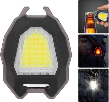 4543 Portable Triangular Shaped Emergency Camping Flashlight With Cigarette Lighter Lumens Rechargeable Waterproof Portable Led Light Camping Keychain 6lighting Modes With Strong Magnet 3 Color Lighting For Travel Camping Walking Wukusy