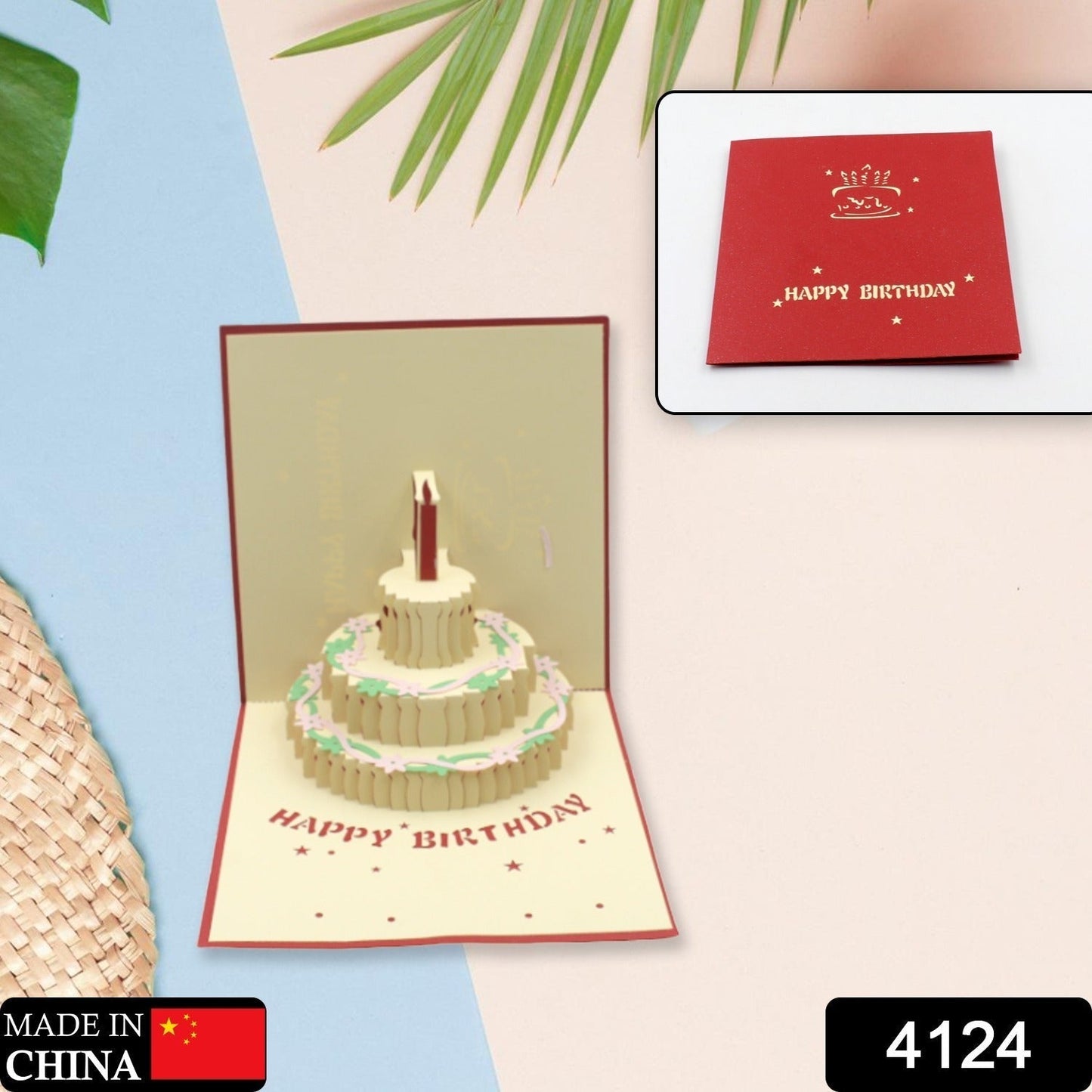 3D Paper Wish Card High Quality Paper Card All Design Card Good Wishing Card  (Birthday , Valentine , love , Christmas Card) (1Pc ) Your Brand