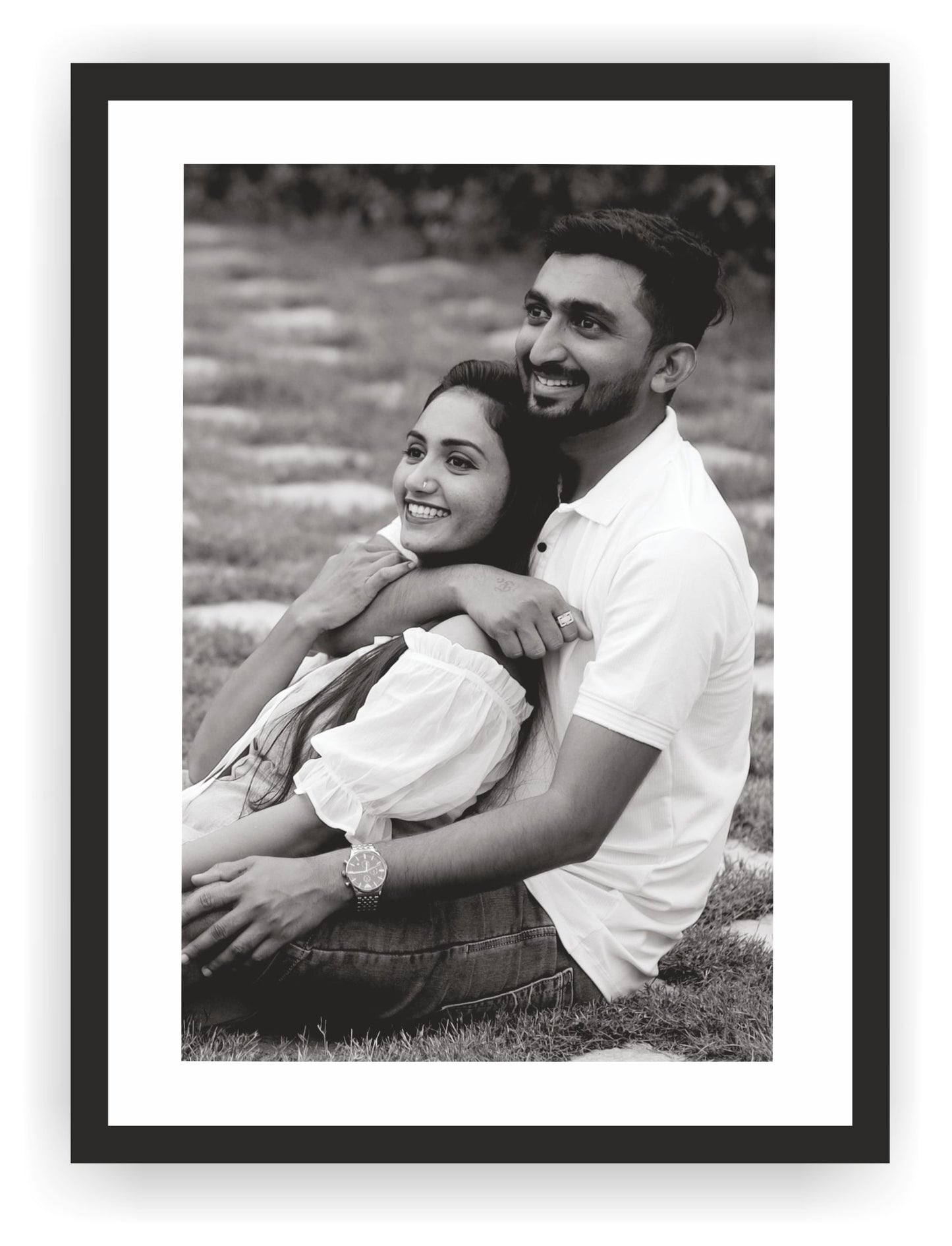 Personalized Couple Framed Print - Heaven's Match shopbyte