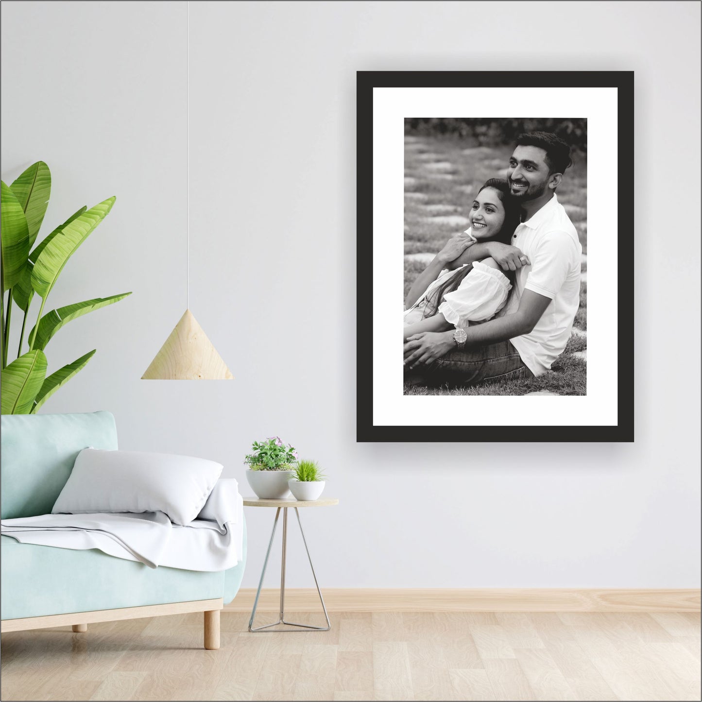 Personalized Couple Framed Print - Heaven's Match shopbyte