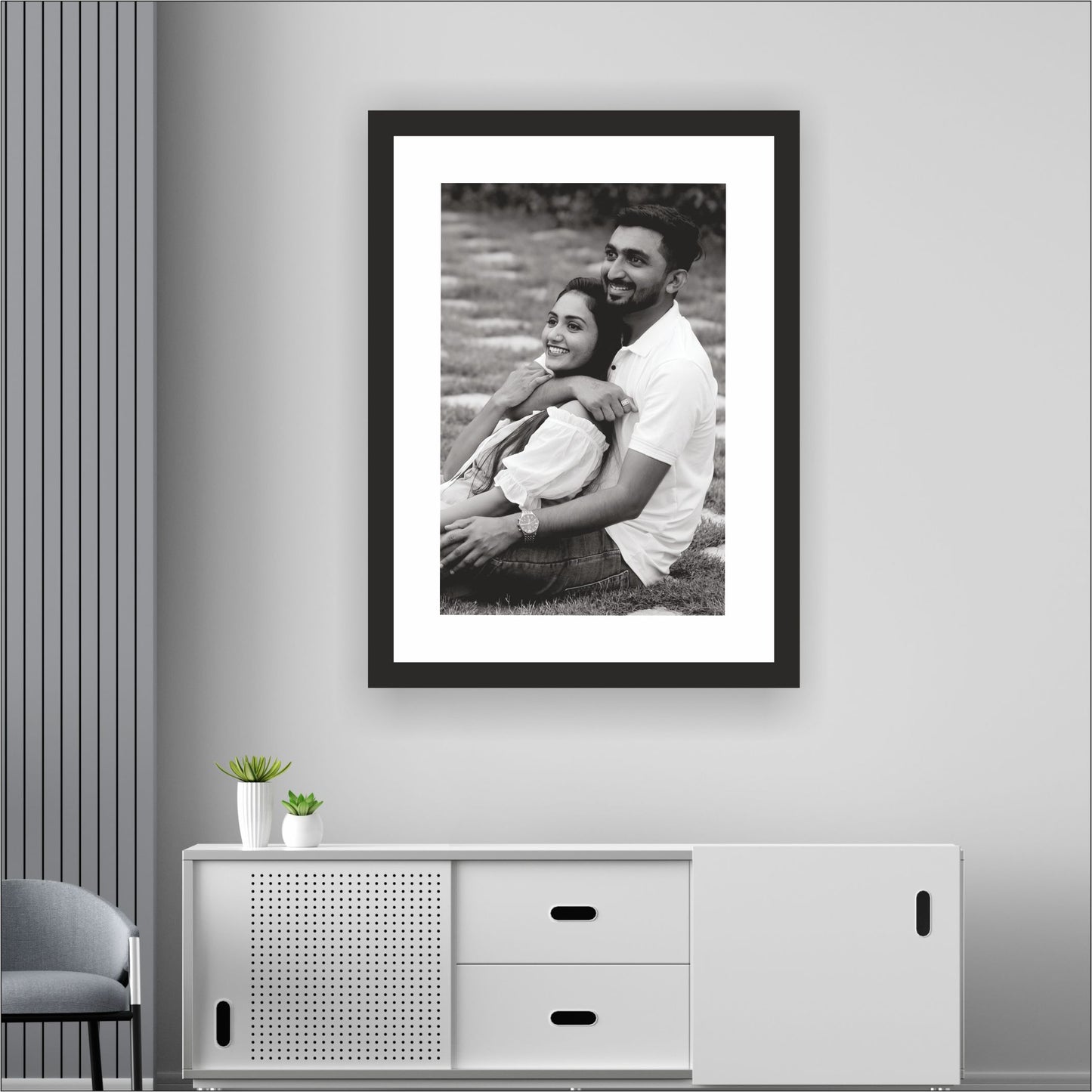 Personalized Couple Framed Print - Heaven's Match shopbyte