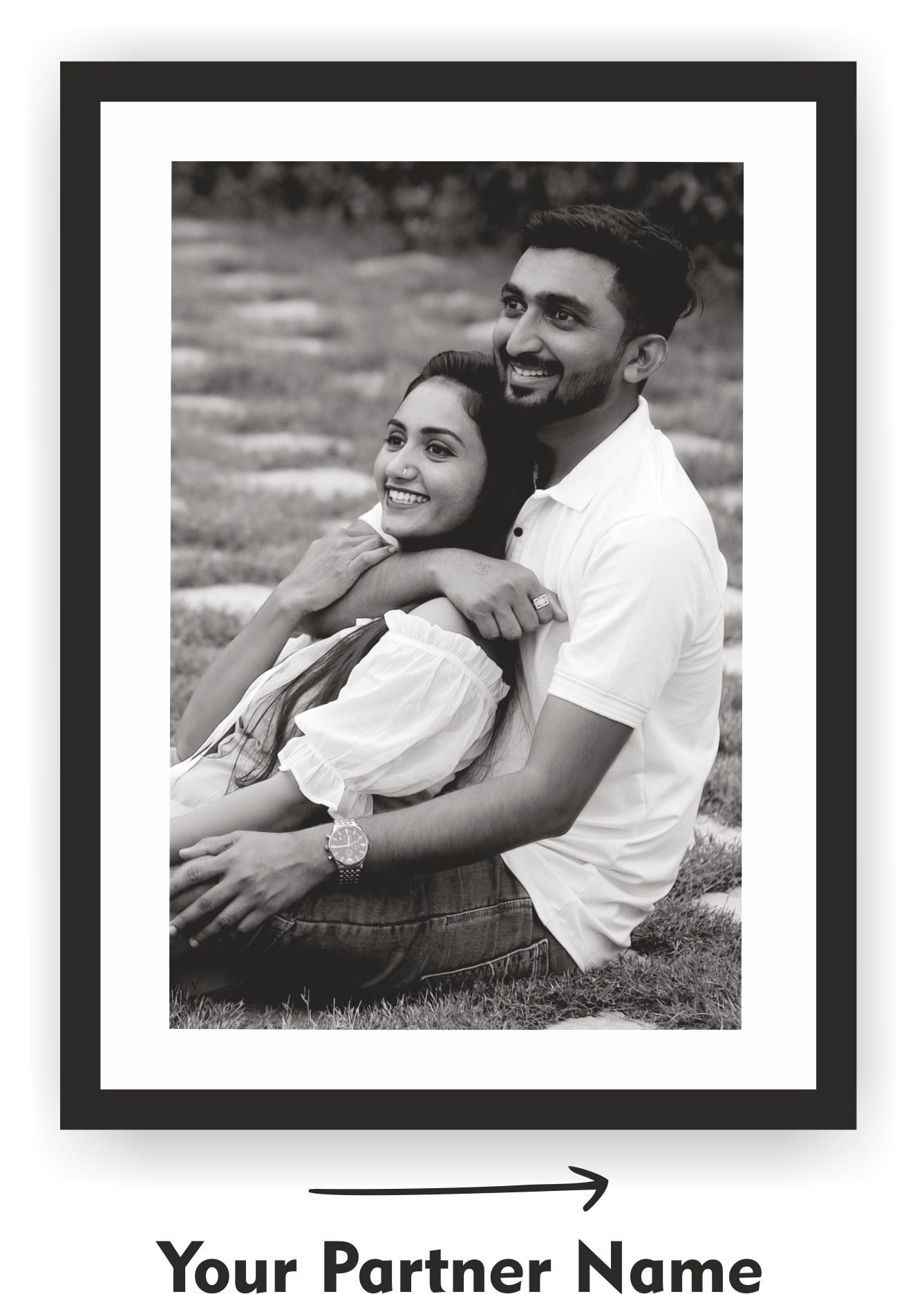 Personalized Couple Framed Print - Heaven's Match shopbyte