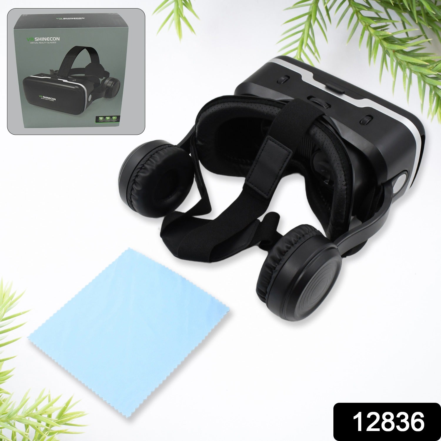 3D / HD VR Glasses Virtual Reality Goggles Headset for iOS for Android Smartphone VR Goggles-For 3D VR Movies Video Games with Headphones (1 Pc) Your Brand