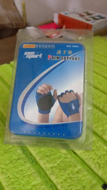 Palm Support Gloves Half Finger Gym Exercise Training Gloves Outdoor (1 Pair / / With Card Packing) Your Brand