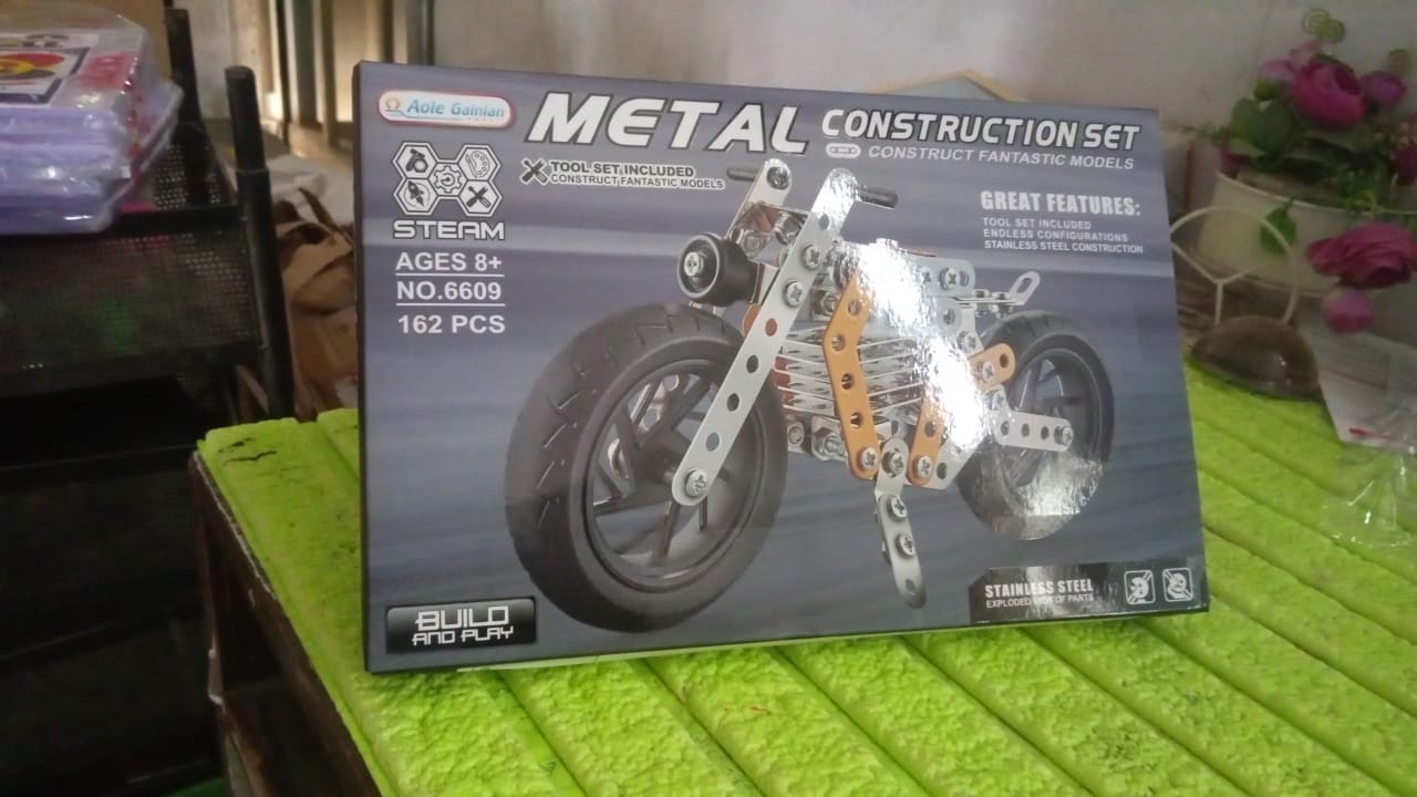 Metal DIY Bike Building Blocks for Kids (bike 162 pc of Bike Tool / 1 Set】 Your Brand