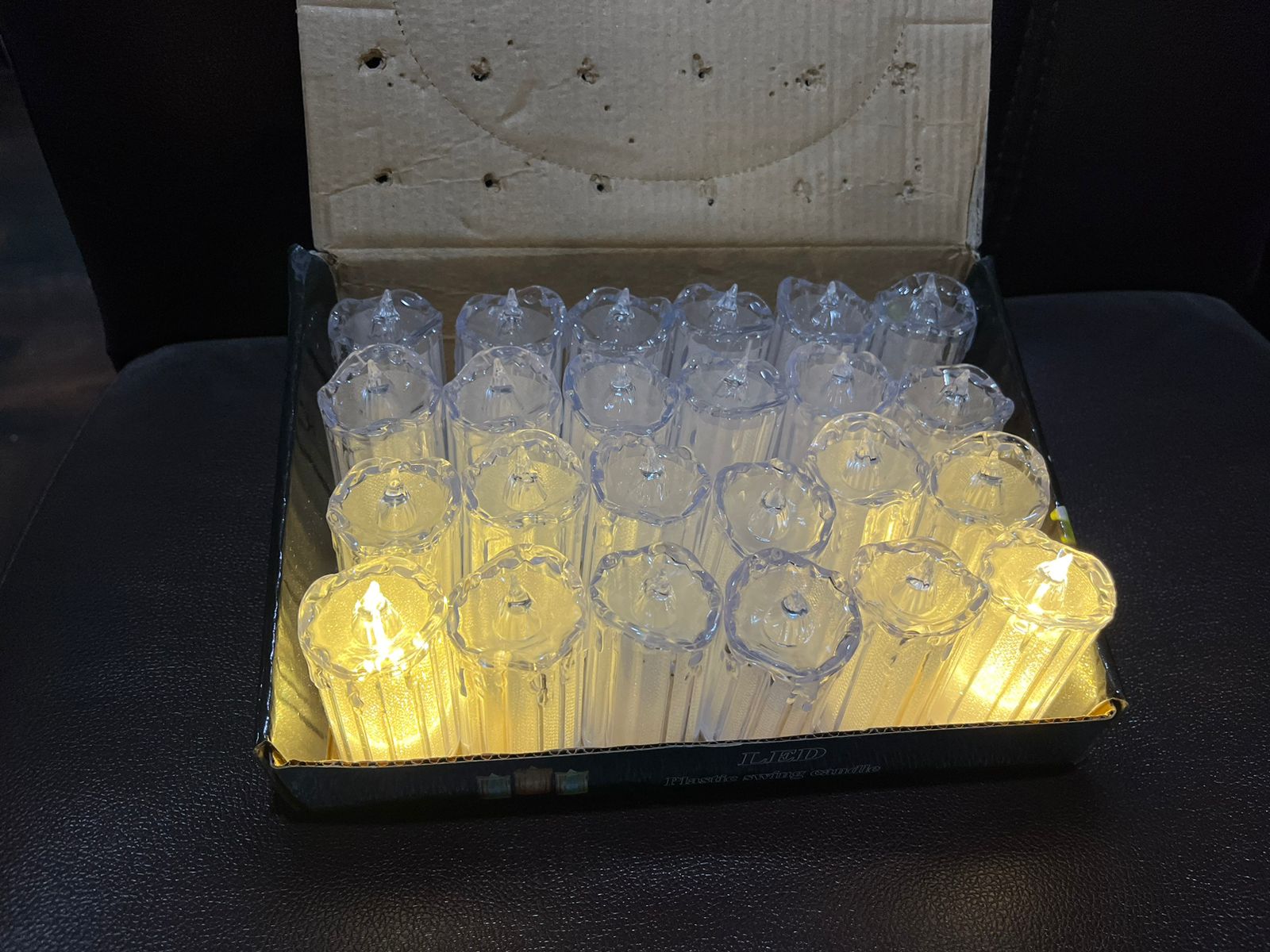 24 Pc Flameless and Smokeless Decorative Melting Candles LED Tea Light Candle Flickering Electronic Candle Your Brand