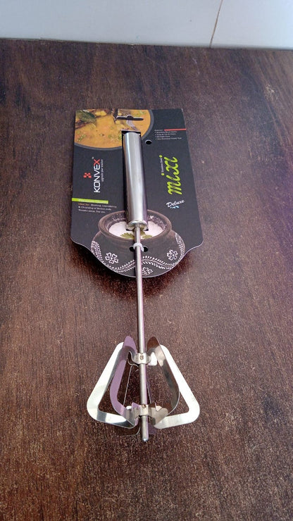 Hand Push Mixer, Egg Whisk, Stainless Steel Blender (1 Pc) Your Brand