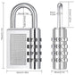 Heavy-Duty 4-Digit Resettable Combination Padlock (1 Pc)