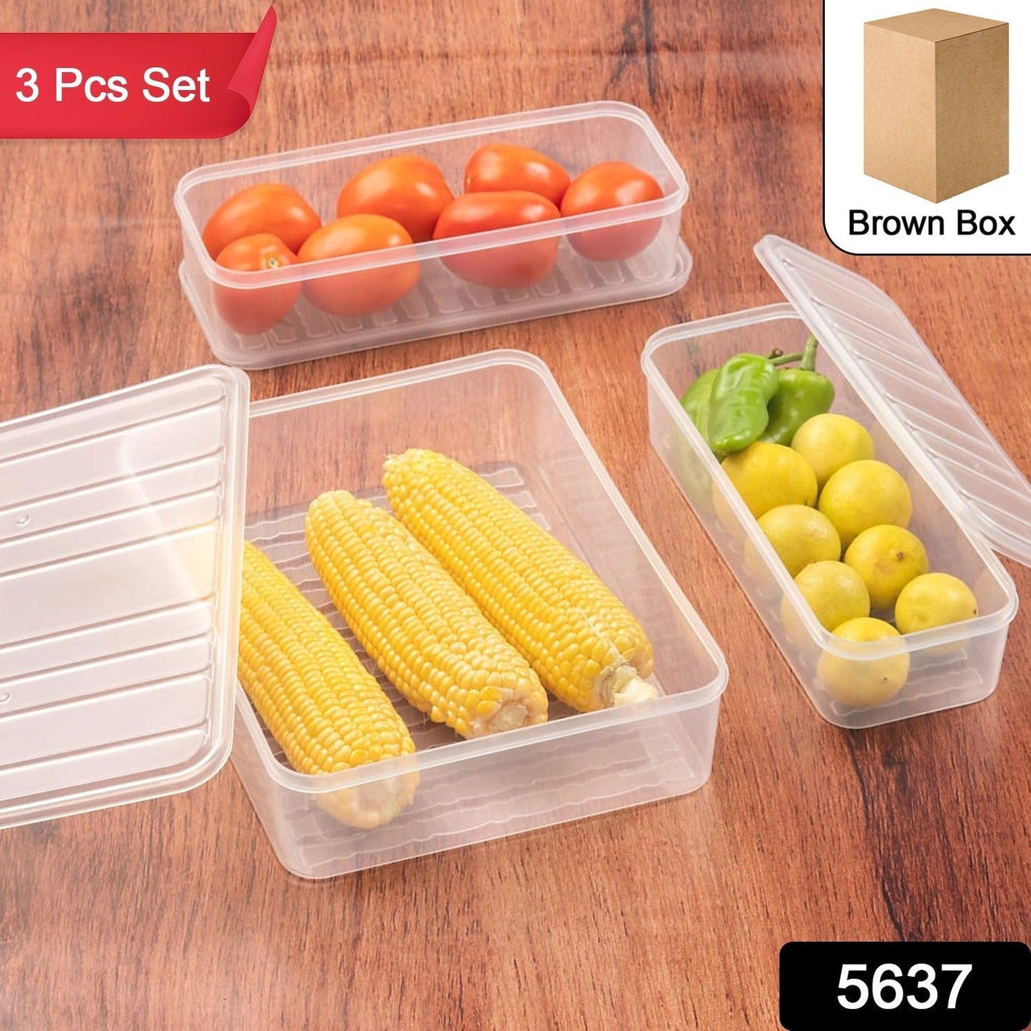 Plastic Food Storage Container for Fridge, fridge storage boxes with Lid Stackable Fridge Storage Containers freeze organizer items and storage, vegetable storage box for fridge, (3 Pcs set) Your Brand