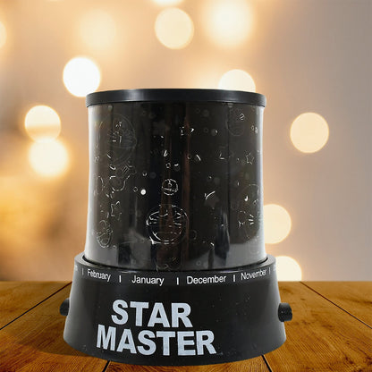LED Projector Night Light Amazing Lamp, 3 Battery operated lamps, Rotation With the music Function, Master for Kids Bedroom Home Decoration Night Romantic Gift (Battery Not Included / 1 pc) Your Brand