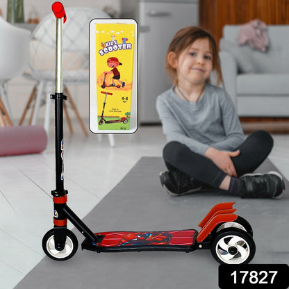 Basic Kids Ride On Leg Push Scooter for Boys and Girls (4 - 8 Years Old Kids) Foldable Scooter Cycle with Height Adjustment for Boys and Girls Multicolor (1 Pc / 3 Wheel)  Your Brand